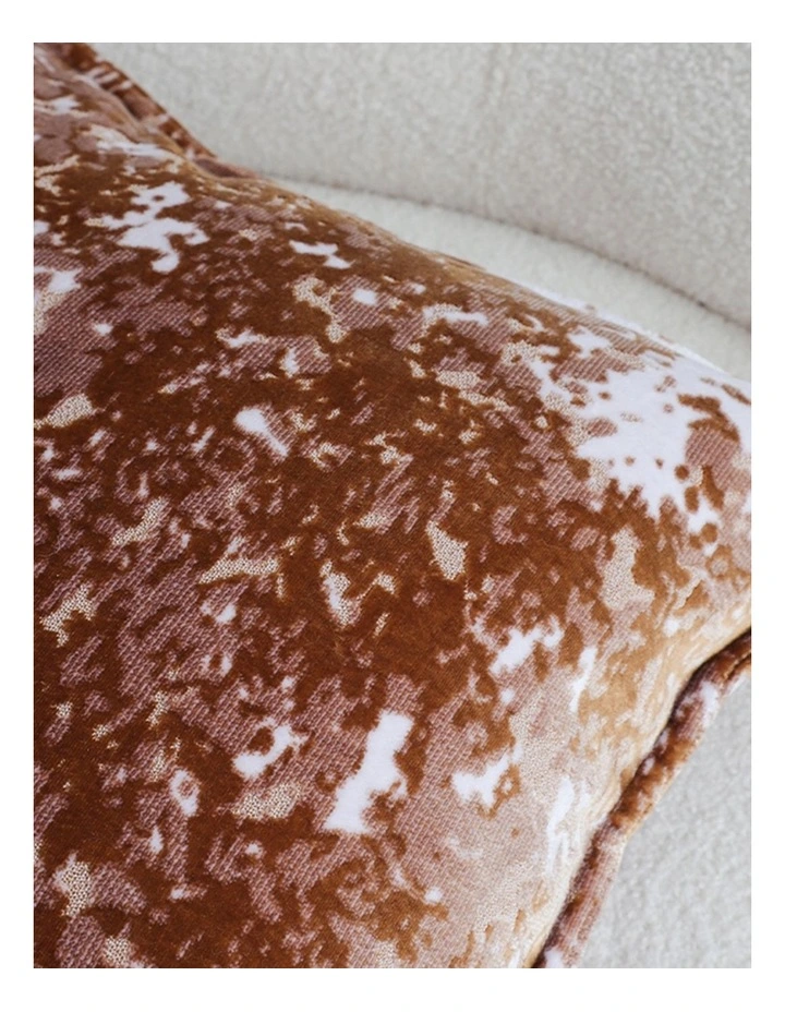 SOGA 2 Pack Brown White Crushed Velvet Throw Pillow 50cm image 6