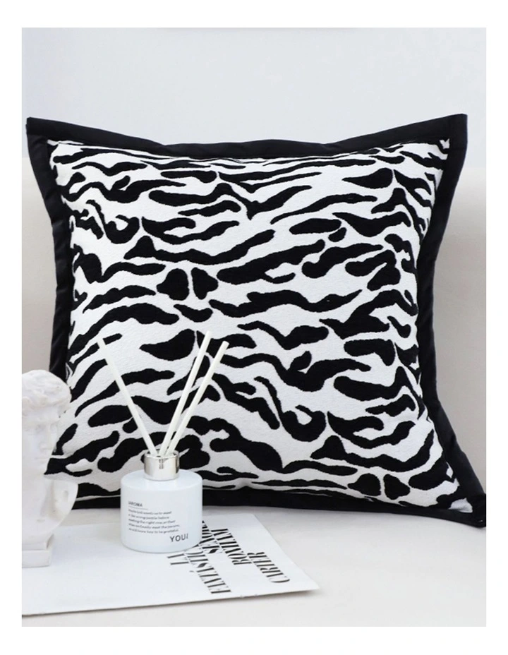 SOGA 2X 45cm Black White Luxury Throw Pillow Square Cushion Decor image 2