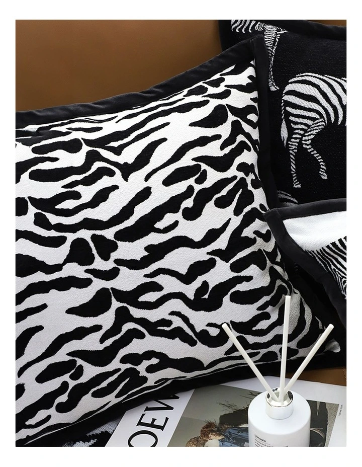 SOGA 2X 45cm Black White Luxury Throw Pillow Square Cushion Decor image 3