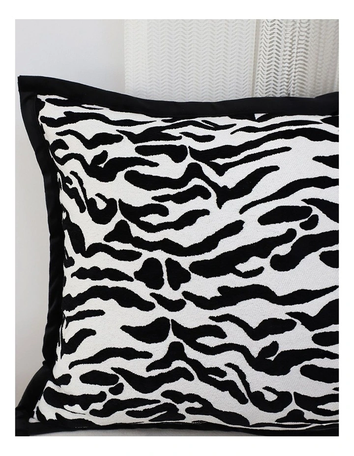 SOGA 2X 45cm Black White Luxury Throw Pillow Square Cushion Decor image 4
