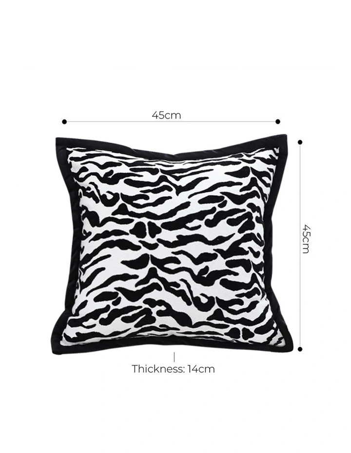 SOGA 2X 45cm Black White Luxury Throw Pillow Square Cushion Decor image 5