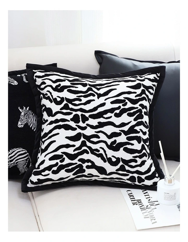 SOGA 2X 45cm Black White Luxury Throw Pillow Square Cushion Decor image 6