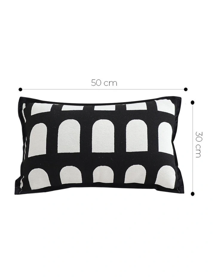 SOGA 2X 30cm Contemporary Black White Geometric Pattern Throw Pillow image 4