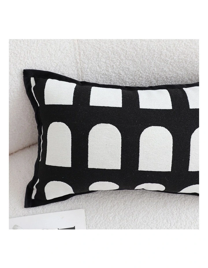 SOGA 2X 30cm Contemporary Black White Geometric Pattern Throw Pillow image 6
