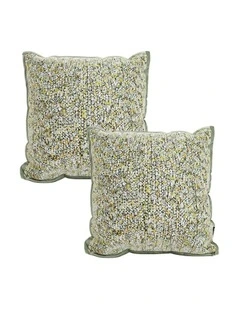 SOGA 2 Pack Blue Geometric Textured Throw Pillow 30cm