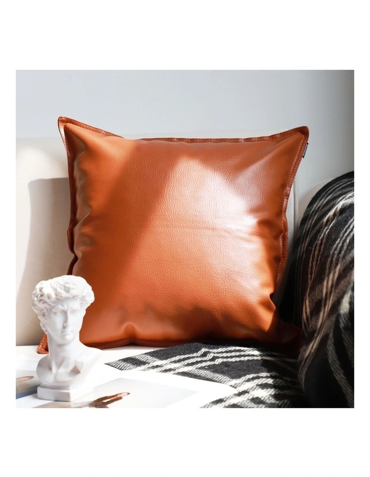 SOGA 2X 45cm Light Luxury Urban Simulated Leather Wide Edge Throw Pillow image 2