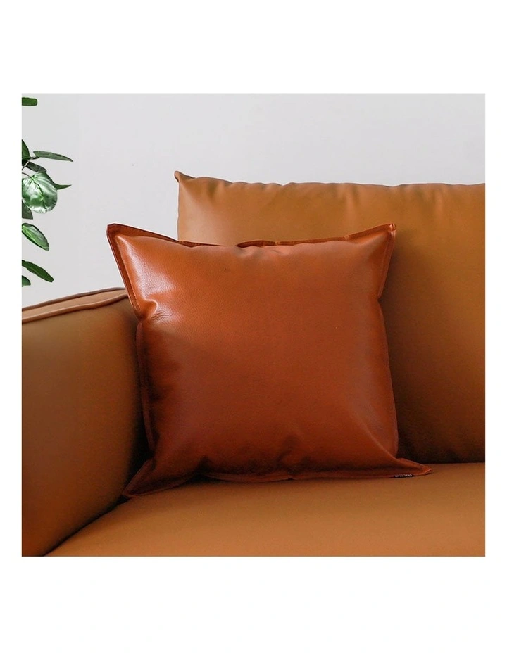 SOGA 2X 45cm Light Luxury Urban Simulated Leather Wide Edge Throw Pillow image 3