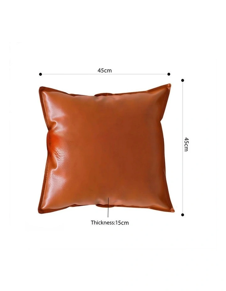 SOGA 2X 45cm Light Luxury Urban Simulated Leather Wide Edge Throw Pillow image 6