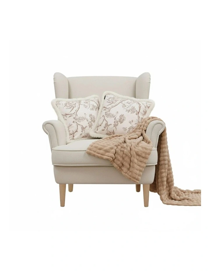 SOGA Home & Living Bundle 2 Light Luxury French Plush Pillow & Camel Fuzzy image 1