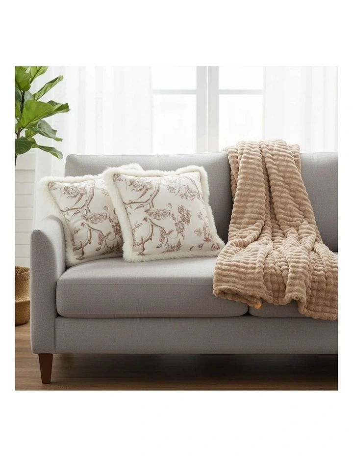SOGA Home & Living Bundle 2 Light Luxury French Plush Pillow & Camel Fuzzy image 3