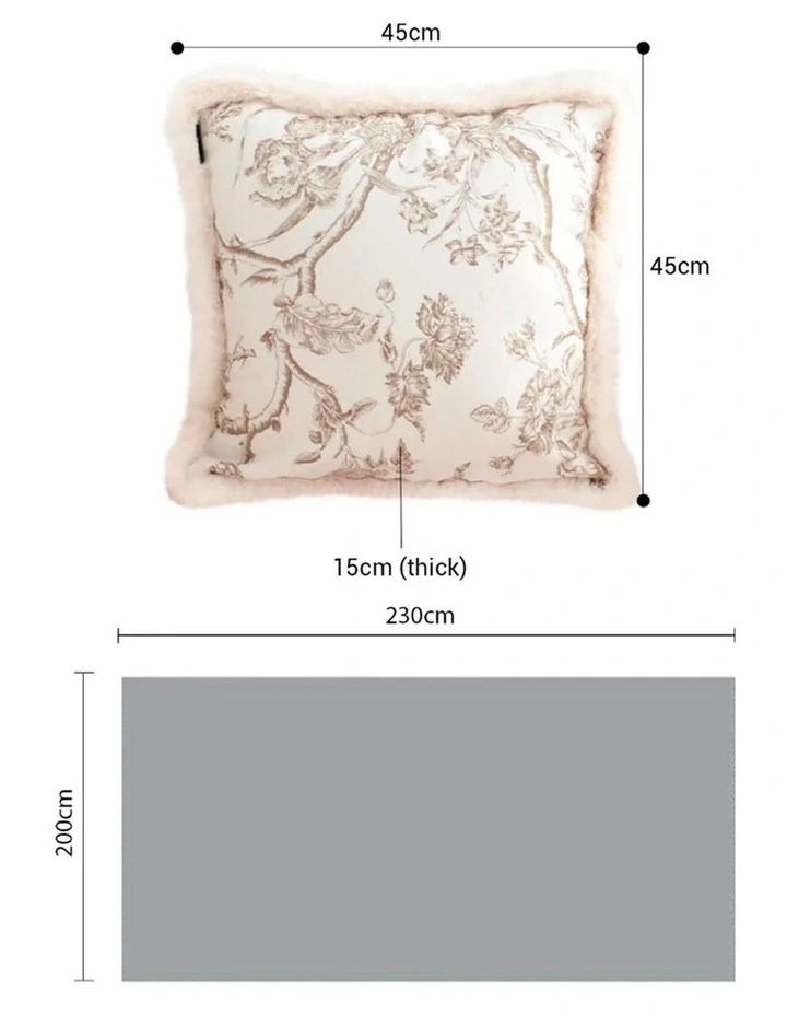SOGA Home & Living Bundle 2 Light Luxury French Plush Pillow & Camel Fuzzy image 6