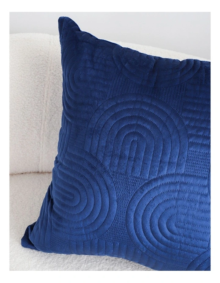 SOGA 2 Pack Blue Textured Geometric Throw Pillow 50cm image 7