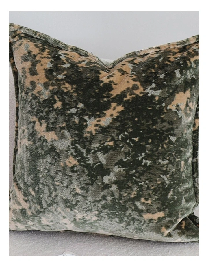 SOGA 2 Pack Green Gold Crushed Velvet Throw Pillow 50cm image 2