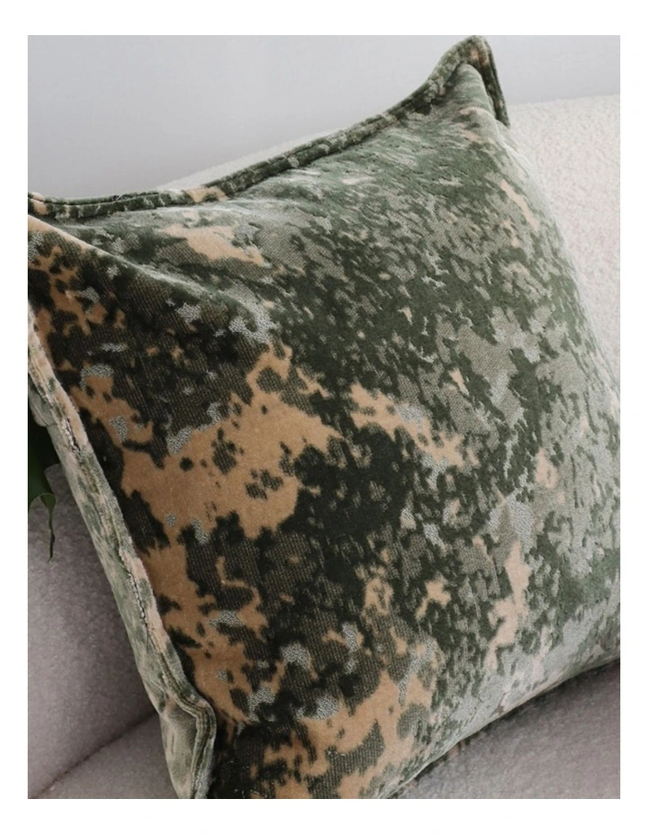 SOGA 2 Pack Green Gold Crushed Velvet Throw Pillow 50cm image 4