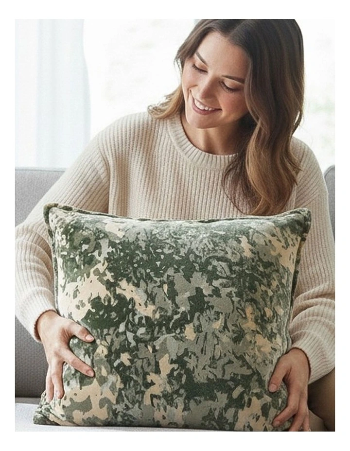 SOGA 2 Pack Green Gold Crushed Velvet Throw Pillow 50cm image 7