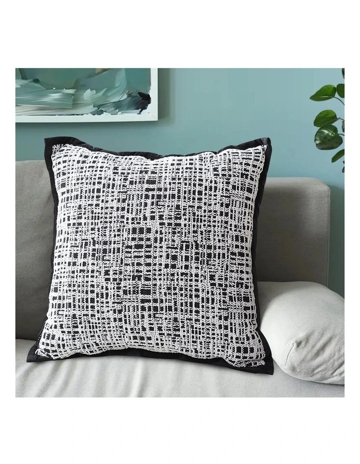 SOGA 2X 45cm Vintage Leopard Print Sofa Black & White Grid Wide Edge Square Throw Pillow image 4
