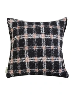 SOGA 2 Pack White Quilted Grid Throw Pillow 30cm