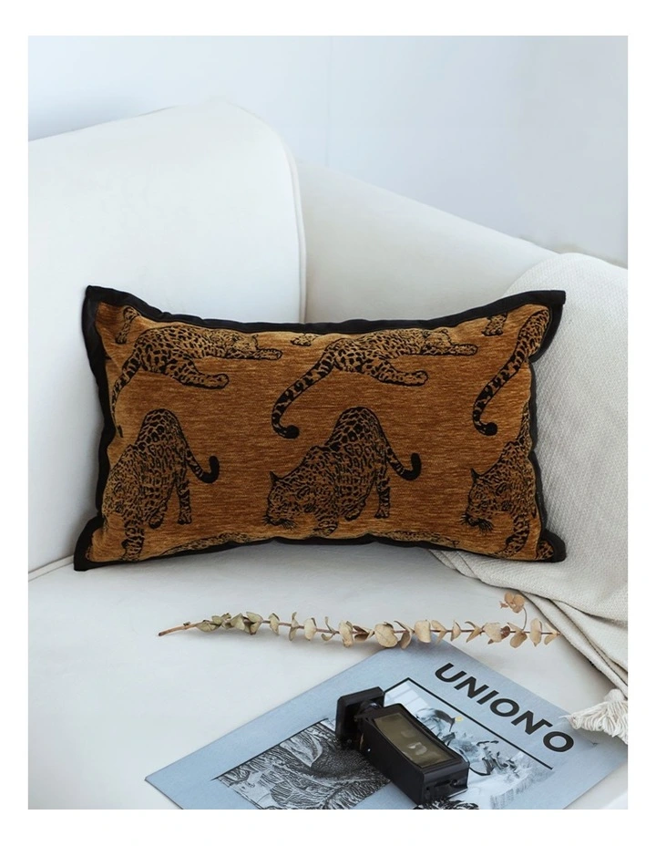 SOGA 2X 30cm Throw Pillow Dark Brown Leopard Lumbar Decorative Cushion for Living Room image 2