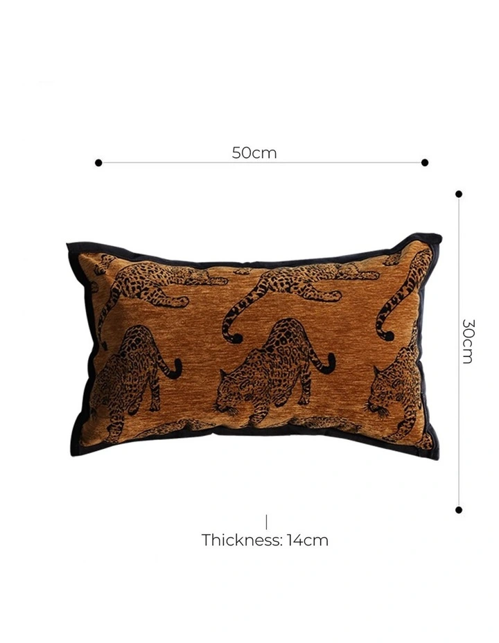 SOGA 2X 30cm Throw Pillow Dark Brown Leopard Lumbar Decorative Cushion for Living Room image 5