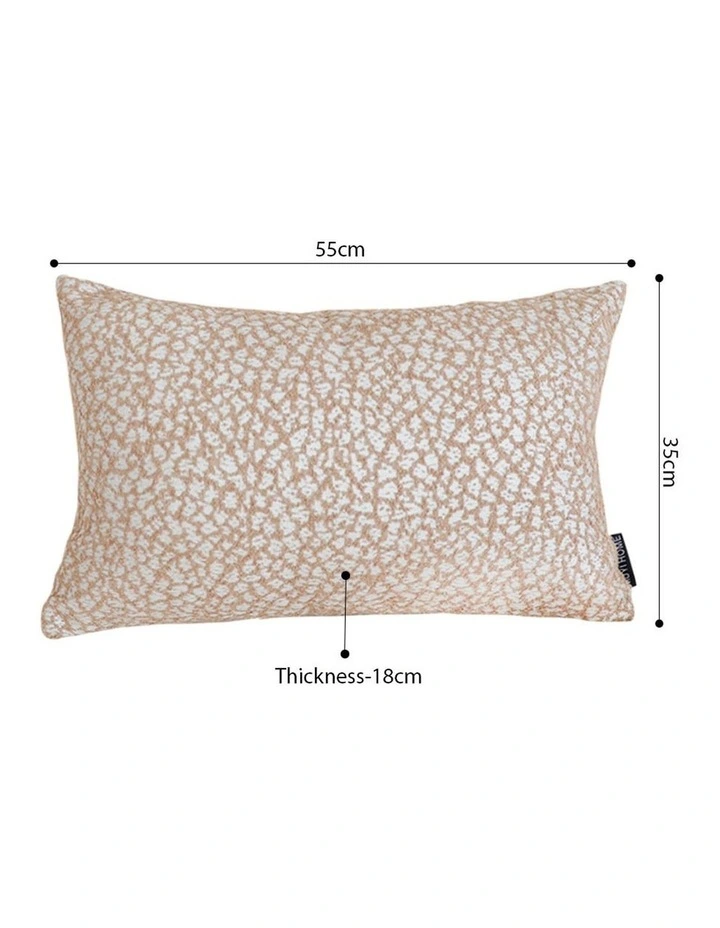 SOGA 2 Pack Beige Seat Cushion With White Detail 35x55x18cm image 5