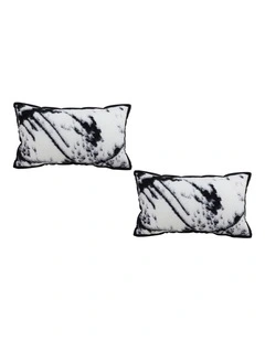SOGA 2X 35cm Throw Pillow  Black and White Leopard Thick Premium Polyester Fiber for Home Decor