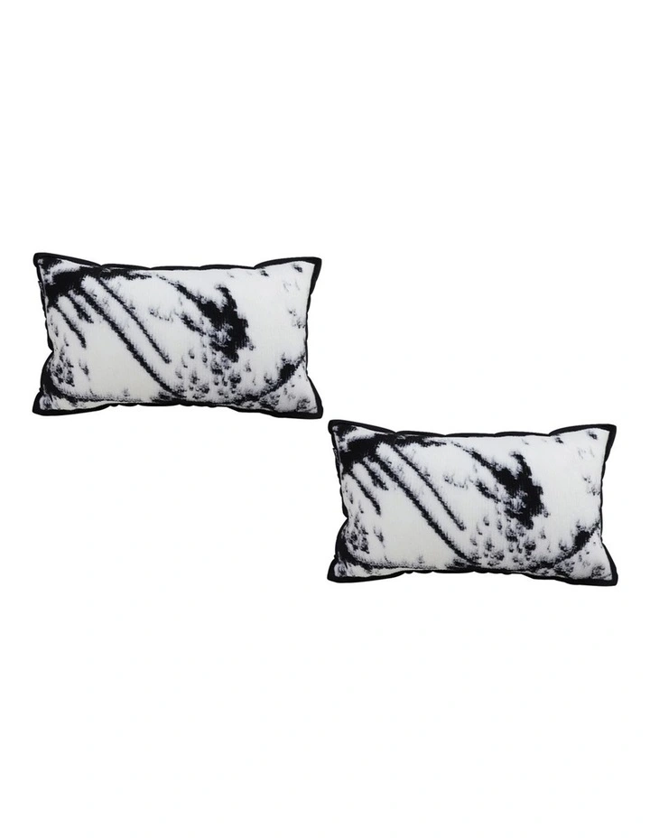 SOGA 2X 35cm Throw Pillow Black and White Leopard Thick Premium Polyester Fiber for Home Decor image 1