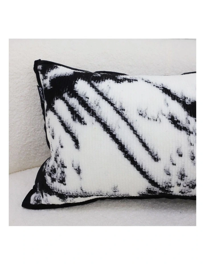 SOGA 2X 35cm Throw Pillow Black and White Leopard Thick Premium Polyester Fiber for Home Decor image 3