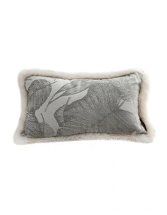 SOGA 35cm Wabi-sabi Rectangular Raised Embroidery Leaf & Lumbar Throw Pillow