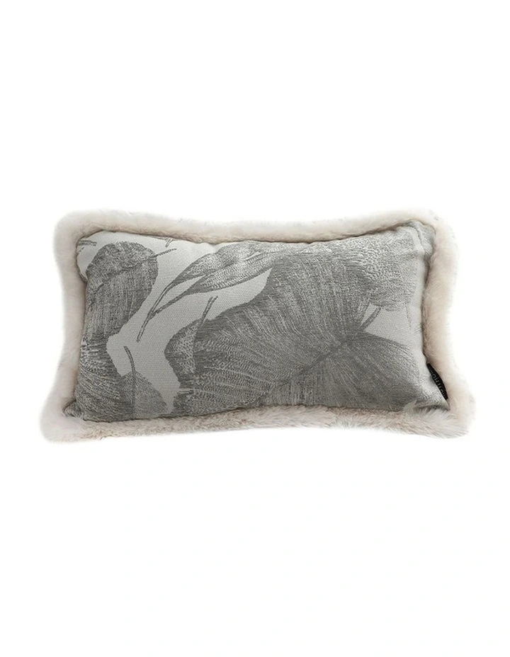 SOGA 35cm Wabi-sabi Rectangular Raised Embroidery Leaf & Lumbar Throw Pillow image 1