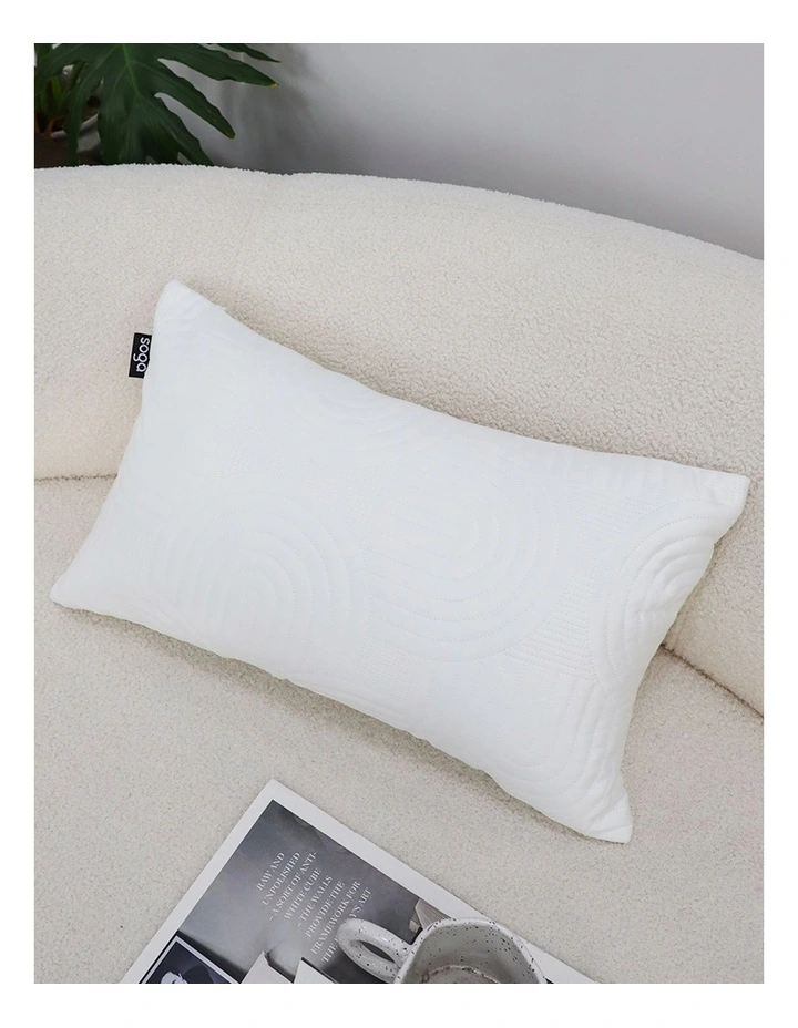 SOGA 2 Pack White Textured Geometric Accent Throw Pillow 30cm image 2
