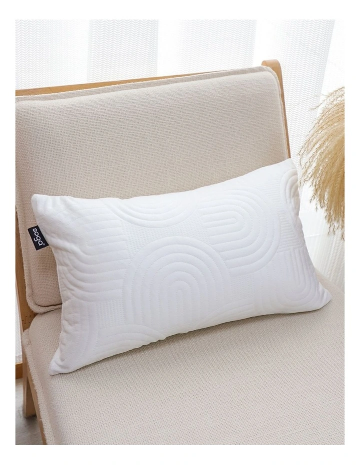 SOGA 2 Pack White Textured Geometric Accent Throw Pillow 30cm image 4
