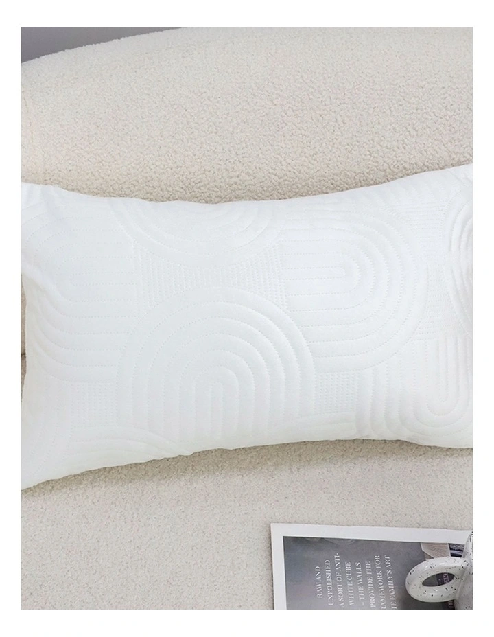 SOGA 2 Pack White Textured Geometric Accent Throw Pillow 30cm image 6