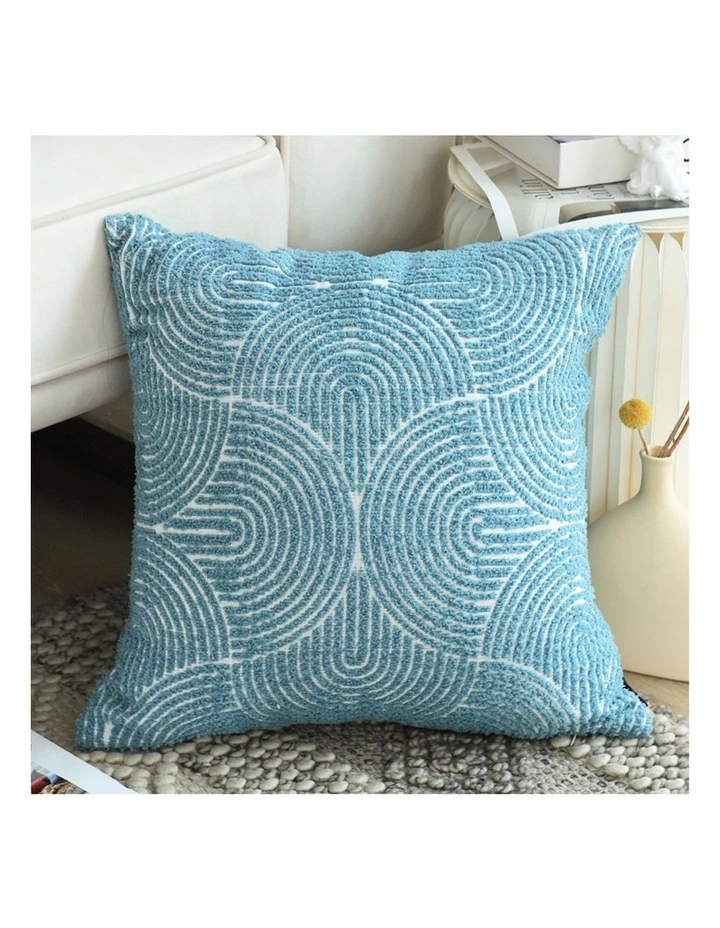 SOGA 2X 50cm Blue Throw Pillow Geometric Indoor and Outdoor Corded for Home Decor image 2