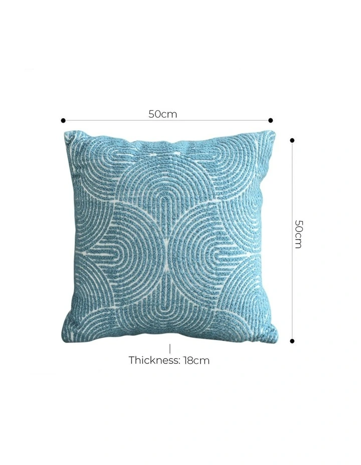 SOGA 2X 50cm Blue Throw Pillow Geometric Indoor and Outdoor Corded for Home Decor image 5