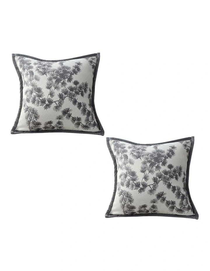 SOGA 2X 45cm Decorative Throw Pillow Off White Branch Pattern Cushion image 1