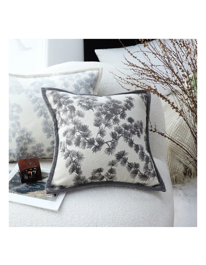 SOGA 2X 45cm Decorative Throw Pillow Off White Branch Pattern Cushion image 3