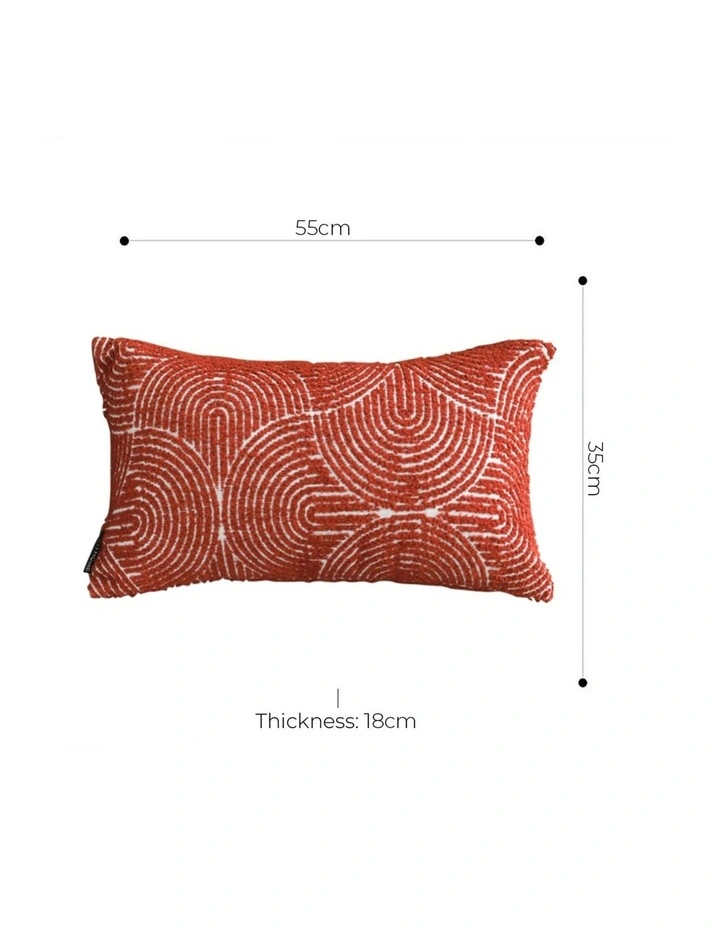 SOGA 2X 35cm Throw Pillow Burgundy Cinnabar Perfect Burnt Indoor and Outdoor Corded for Home Decor image 5