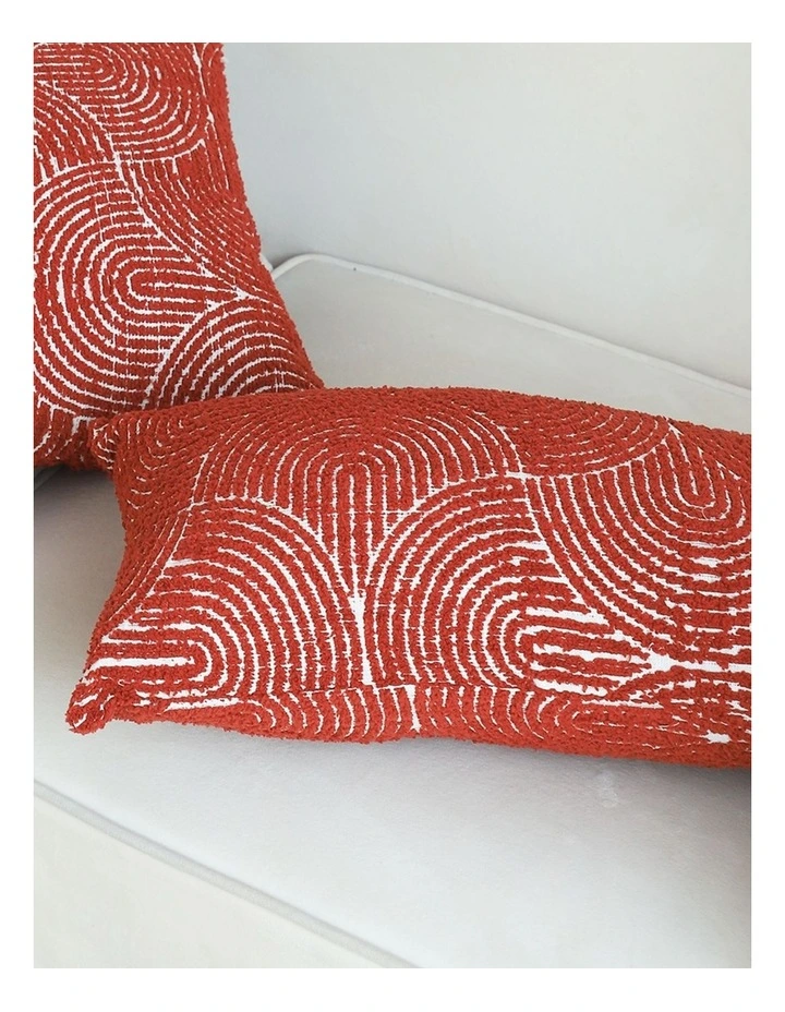 SOGA 2X 35cm Throw Pillow Burgundy Cinnabar Perfect Burnt Indoor and Outdoor Corded for Home Decor image 6