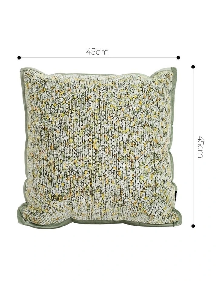 SOGA 2X Woven Cushion 45cm Green Yellow Multi-Color Textured Decorative Throw Pillow image 4