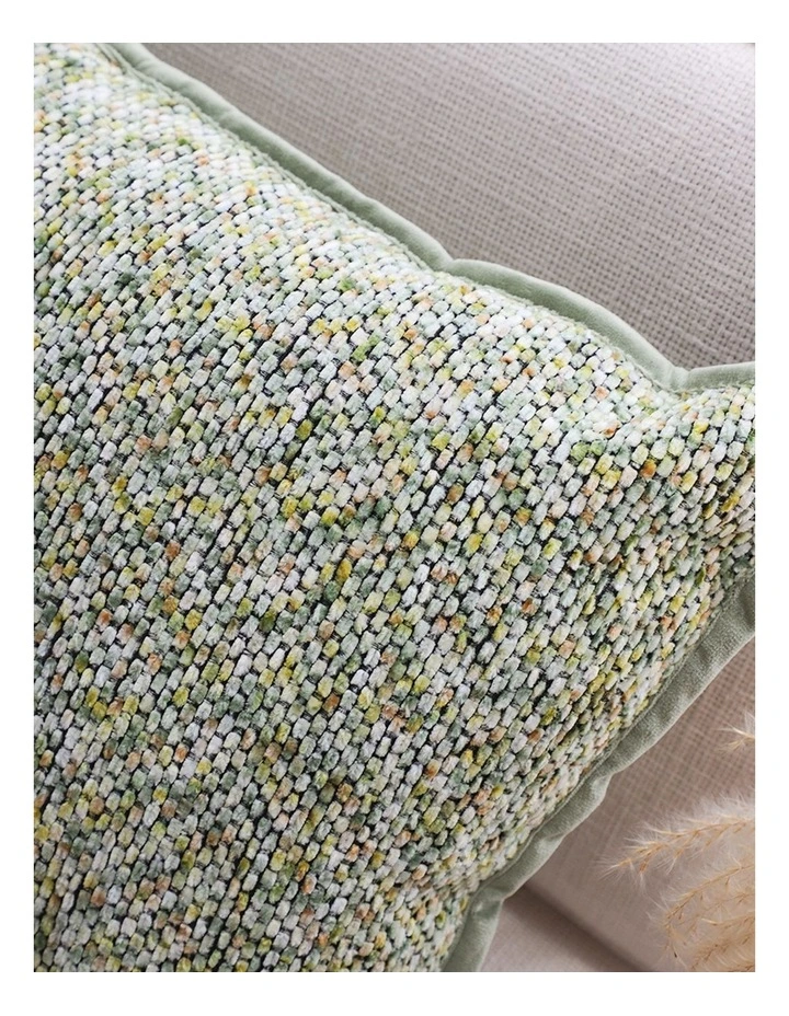 SOGA 2X Woven Cushion 45cm Green Yellow Multi-Color Textured Decorative Throw Pillow image 5