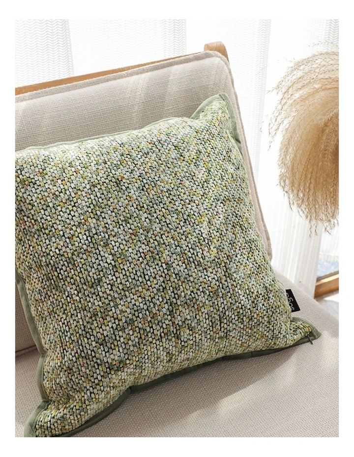 SOGA 2X Woven Cushion 45cm Green Yellow Multi-Color Textured Decorative Throw Pillow image 6