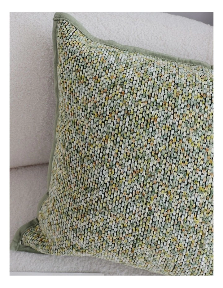 SOGA 2X Woven Cushion 45cm Green Yellow Multi-Color Textured Decorative Throw Pillow image 7