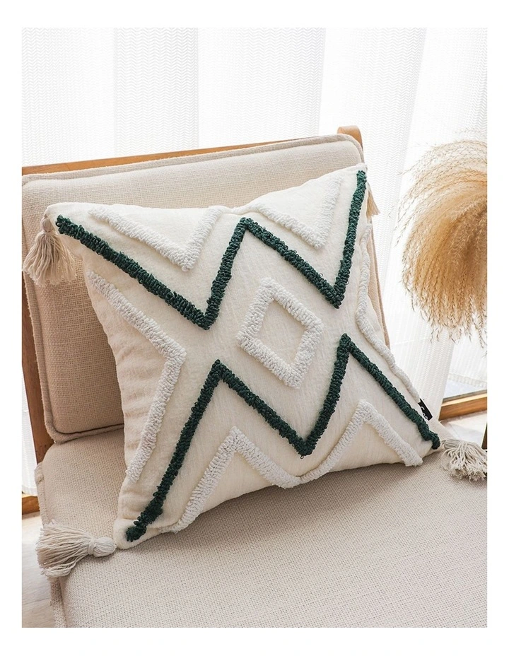 SOGA 2 Pack Boho Tufted Tassel Cushion Cover 45cm image 2