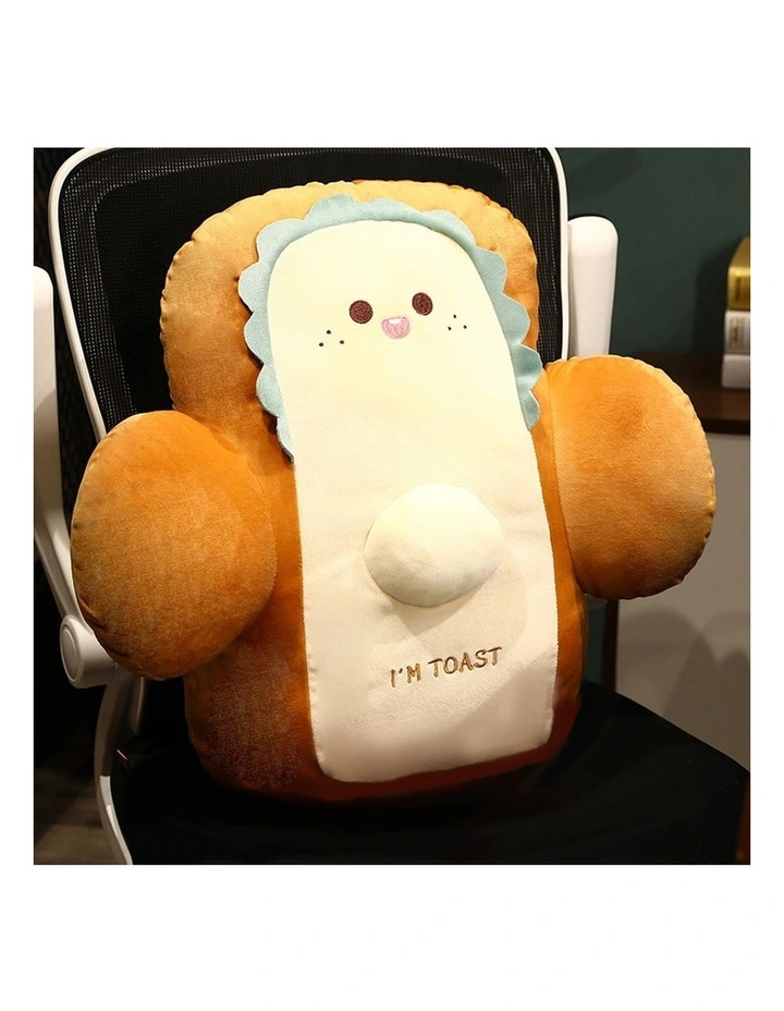 SOGA 2X 48cm Toast Bread Face Plush Cushion Car Seat Back Support Pillow image 2