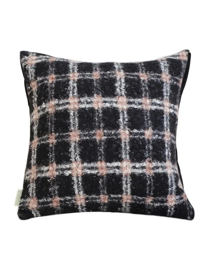 SOGA 2X 50cm Modern Plaid Pattern Blush Pink Gray Decorative Throw Pillow image 1