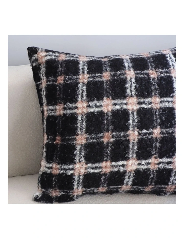 SOGA 2X 50cm Modern Plaid Pattern Blush Pink Gray Decorative Throw Pillow image 7