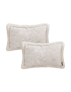 SOGA 2X 30cm French Jacquard Lumbar Throw Pillow Raw Edge Cushion