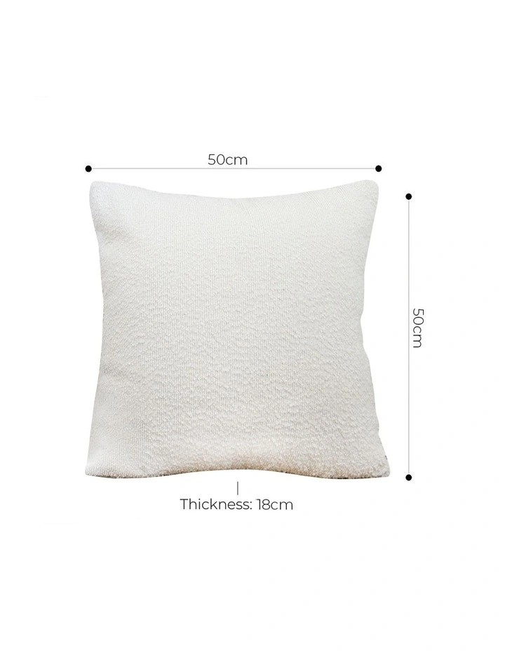 SOGA 2X 50cm White Throw Pillow Premium Polyester Fiber and Cotton for Home Decor image 5