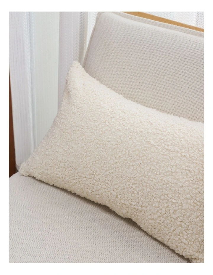 SOGA 2 Pack Cream Boucle Fluffy Throw Pillow 30cm image 5