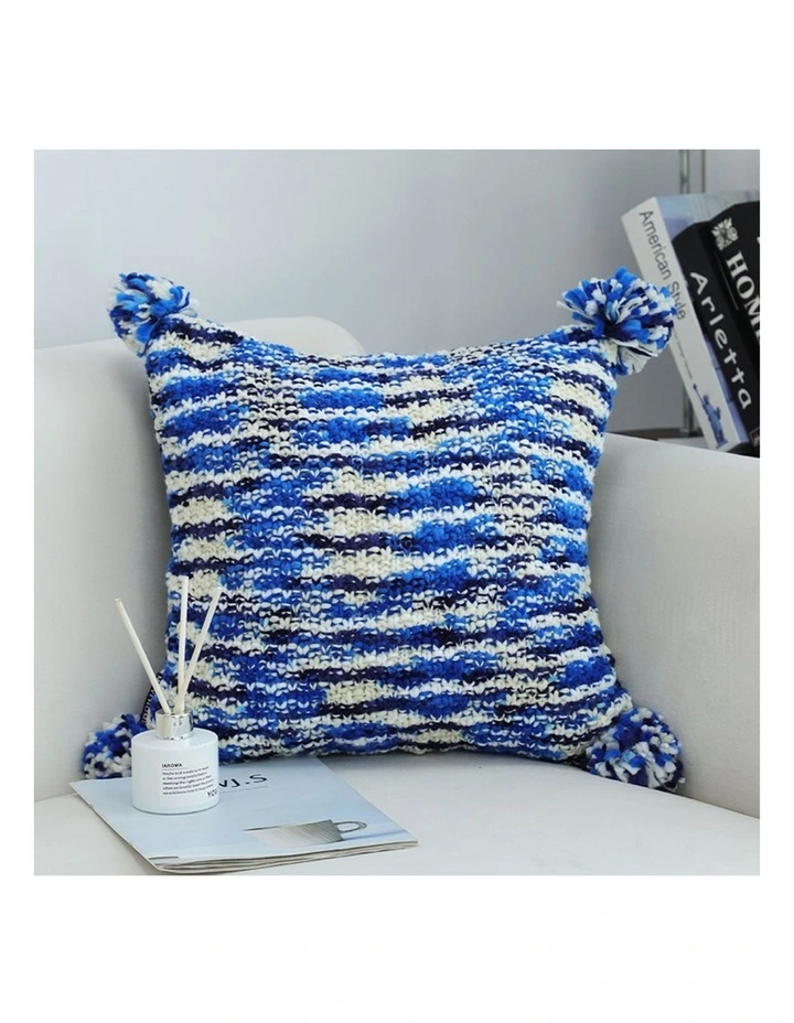 SOGA 2X 45cm Throw Pillow Deep Sea Blue Gradient Dyed Decorative Soft Square for Couch or Bed image 2